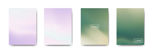 conjunto de fondo abstracto con hermoso fondo colorido de color de gradación para cartel volante banner telón de fondo banner vertical ilustración de vector de fondo fluido fresco