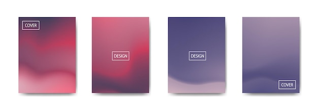 conjunto de fondo abstracto con hermoso fondo colorido de color de gradación para cartel volante banner telón de fondo banner vertical ilustración de vector de fondo fluido fresco