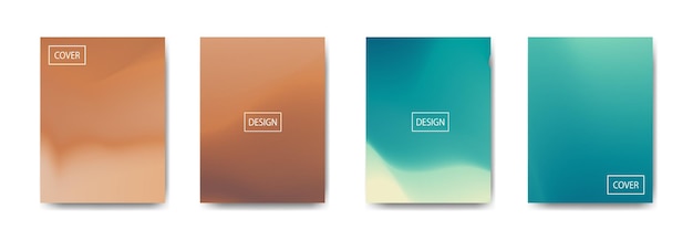 conjunto de fondo abstracto con hermoso fondo colorido de color de gradación para cartel volante banner telón de fondo banner vertical ilustración de vector de fondo fluido fresco
