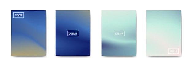 conjunto de fondo abstracto con hermoso fondo colorido de color de gradación para cartel volante banner telón de fondo banner vertical ilustración de vector de fondo fluido fresco