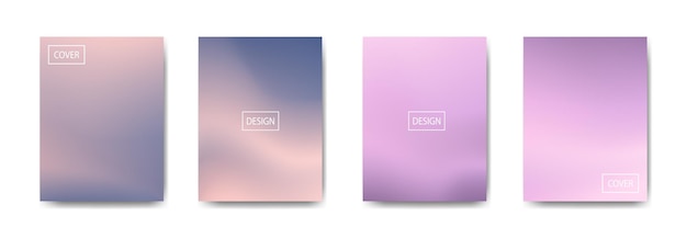 conjunto de fondo abstracto con hermoso fondo colorido de color de gradación para cartel volante banner telón de fondo banner vertical ilustración de vector de fondo fluido fresco