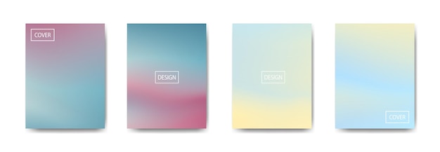 conjunto de fondo abstracto con hermoso fondo colorido de color de gradación para cartel volante banner telón de fondo banner vertical ilustración de vector de fondo fluido fresco