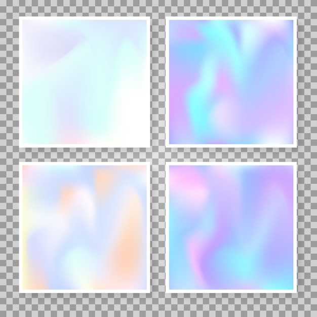 Conjunto de fondo abstracto holográfico.
