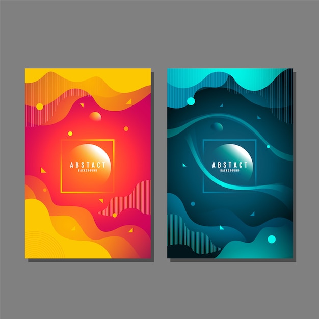 Conjunto de fondo abstracto, líquido, fluido, diseño de textura, diseño de plantilla