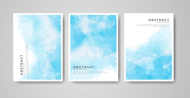 Conjunto de fondo de acuarela de vector colorido brillante Ilustración abstracta