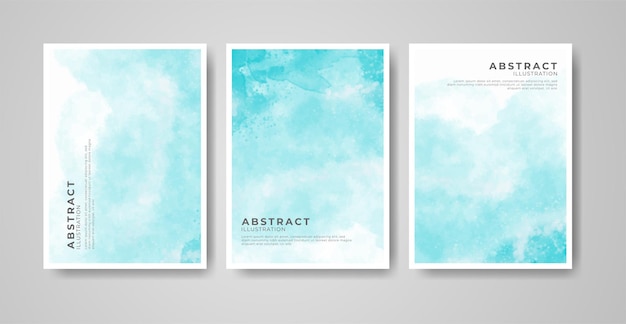 Conjunto de fondo de acuarela de vector colorido brillante Ilustración abstracta