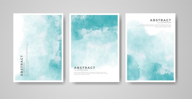 Conjunto de fondo de acuarela de vector colorido brillante Ilustración abstracta