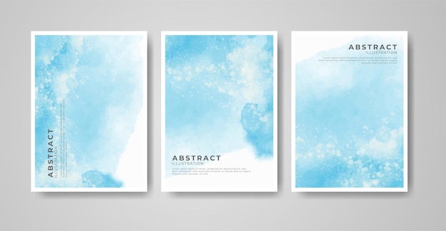 Conjunto de fondo de acuarela de vector colorido brillante Ilustración abstracta