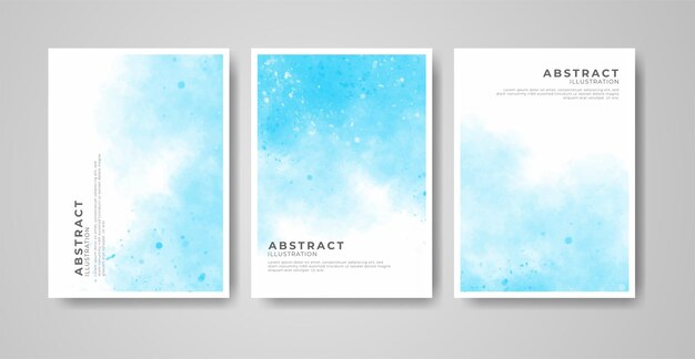 Conjunto de fondo de acuarela de vector colorido brillante Ilustración abstracta