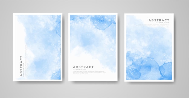 Conjunto de fondo de acuarela de vector colorido brillante Ilustración abstracta