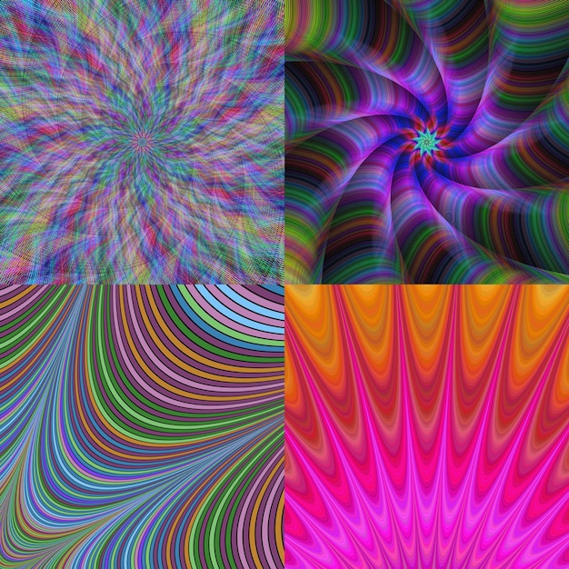 Conjunto de fondo de arte digital abstracto