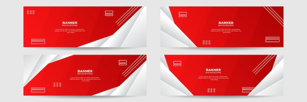 Conjunto de fondo de banner rojo abstracto con capas de superposición 3d y formas de onda. Fondo abstracto geométrico, poligonal, textura, diseño publicitario. Página web. encabezado para el sitio web.