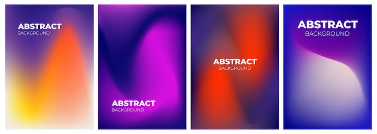 Vector conjunto de fondo borroso abstracto. diseño de plantilla de cubierta de degradado de malla moderna