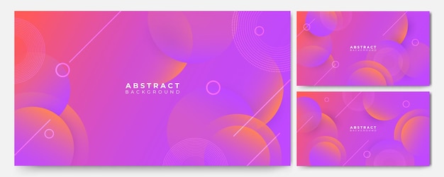 Conjunto de fondo de colores mínimo de moda abstracto moderno Composición de formas dinámicas con gráfico futurista hipster moderno Diseño de textura de fondo abstracto de vector banner de cartel brillante