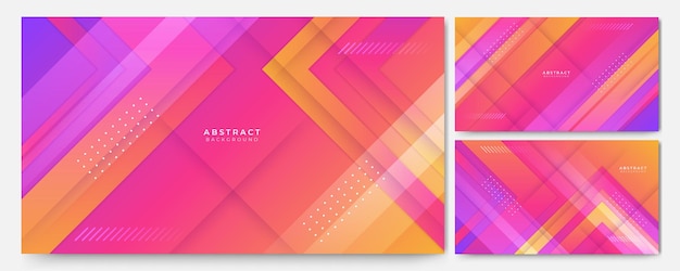 Conjunto de fondo de colores mínimo de moda abstracto moderno Composición de formas dinámicas con gráfico futurista hipster moderno Diseño de textura de fondo abstracto de vector banner de cartel brillante