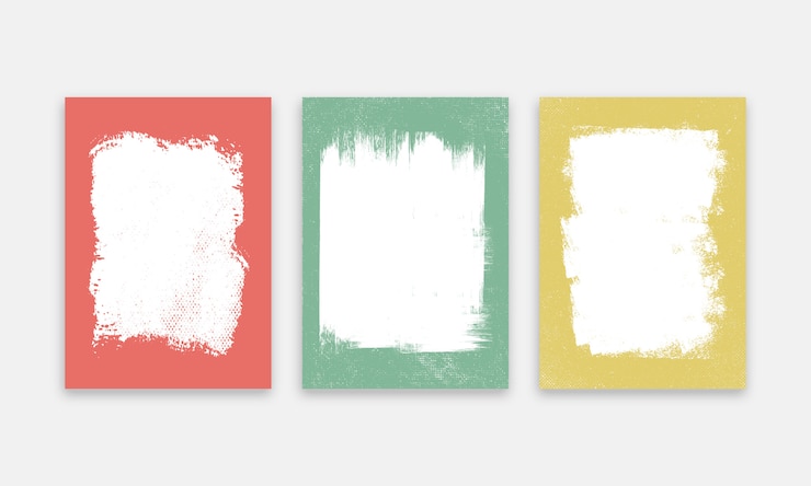 Vector conjunto de fondo de cubierta de pincel