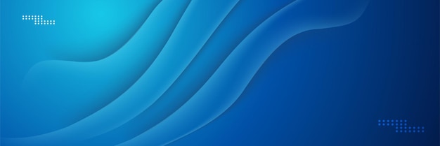 Conjunto de fondo de diseño de banner abstracto azul onda moderna