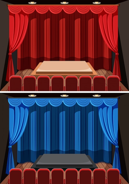 Vector un conjunto de fondo de escenario vacío