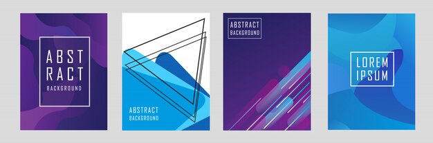 conjunto de fondo de forma geométrica abstracta