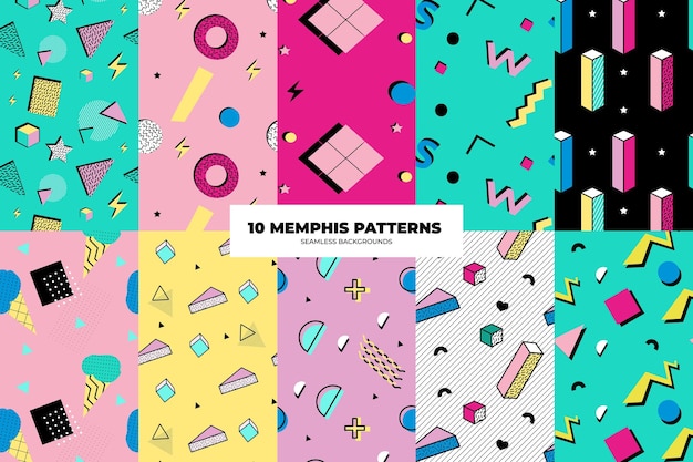 Vector conjunto de fondo de memphis