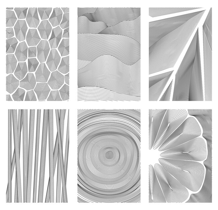 Vector conjunto de fondo orgánico abstracto lineal