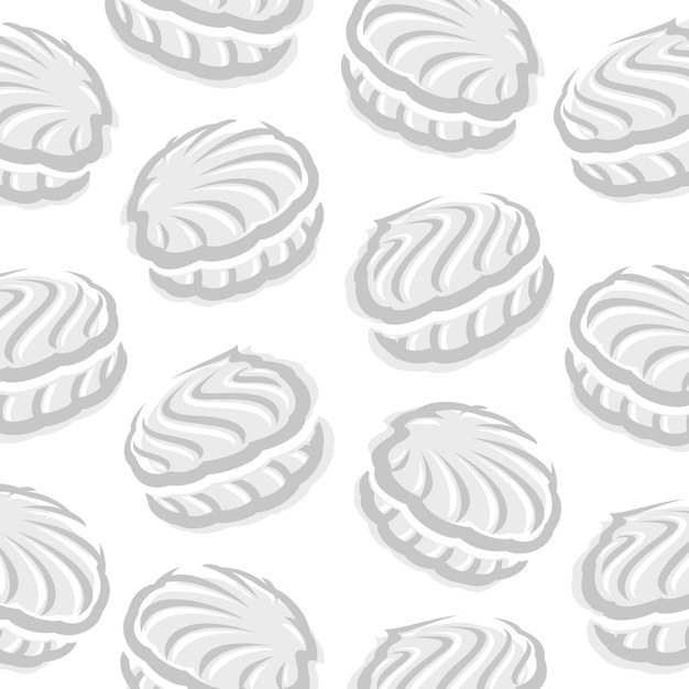 Conjunto de fondo de patrón de malvavisco. Malvavisco de icono de colección. Vector