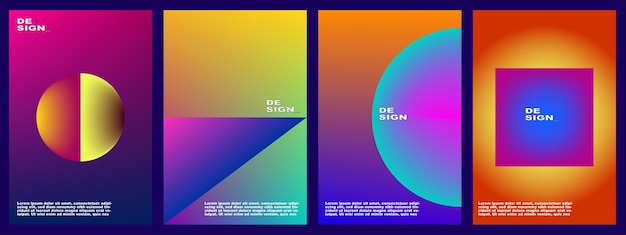 conjunto de fondo plano abstracto para folleto de folleto de diseño de plantilla de cartel de banner, etc.