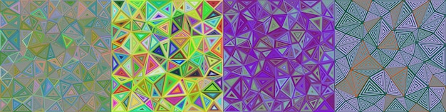 Conjunto de fondo de polígono de triángulo abstracto