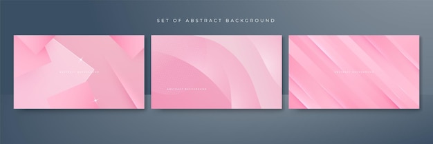 Conjunto de fondo rosa suave abstracto