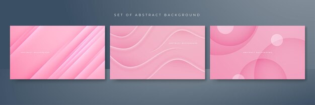 Conjunto de fondo rosa suave abstracto