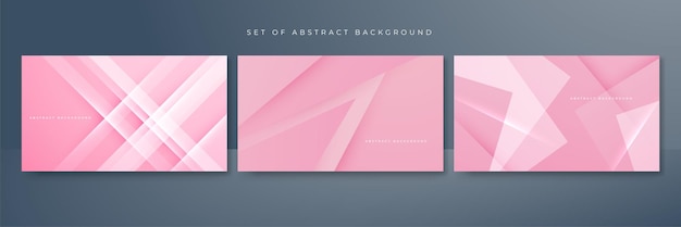 Conjunto de fondo rosa suave abstracto