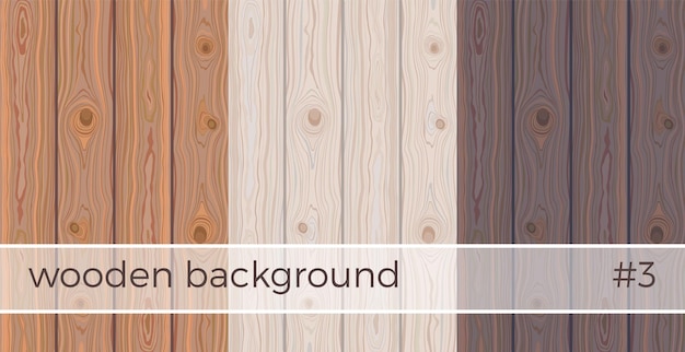 Conjunto de fondo con textura de rayas de madera ilustración vectorial de tablones de pared de madera de superficie de paseo marítimo natural colorido o mesa