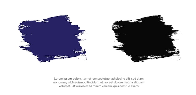Conjunto de fondo de textura de salpicadura de trazo de pincel negro y colorido