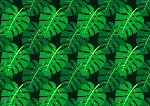 conjunto de fondo transparente de hojas tropicales vector premium