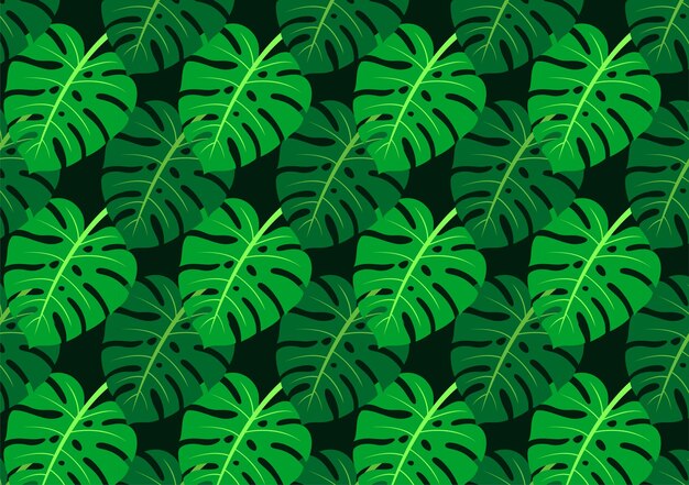 Conjunto de fondo transparente de hojas tropicales vector premium