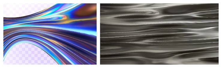Conjunto de fondos abstractos para el diseño Textura holográfica Ilustración vectorial Eps 10