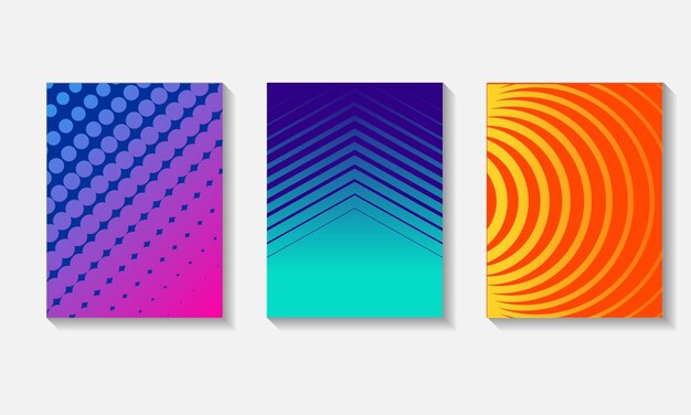 Conjunto de fondos abstractos geniales para portadas o carteles. Es adecuado para fondos de diseño de portada,