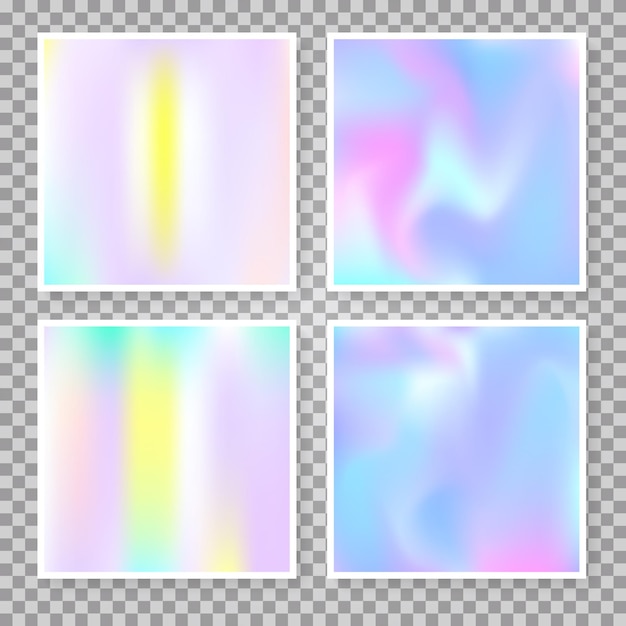 Conjunto de fondos abstractos holográficos