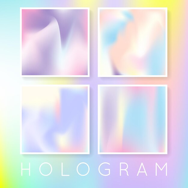 Conjunto de fondos abstractos holográficos