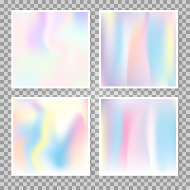 Conjunto de fondos abstractos holográficos