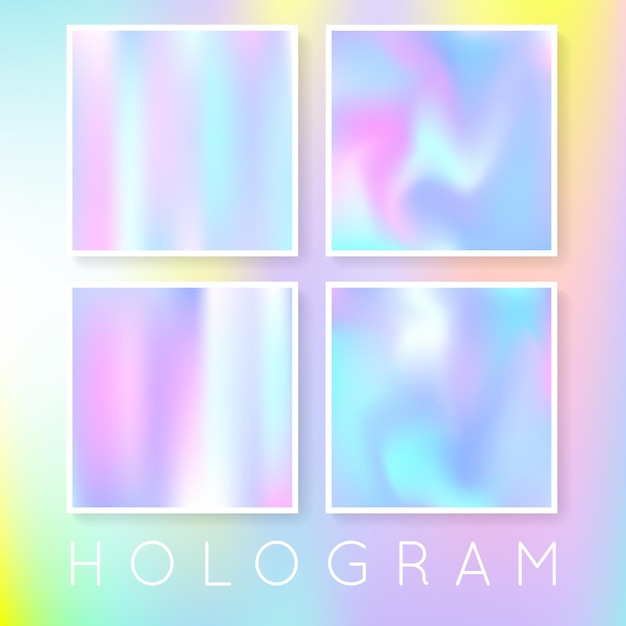 Conjunto de fondos abstractos holográficos
