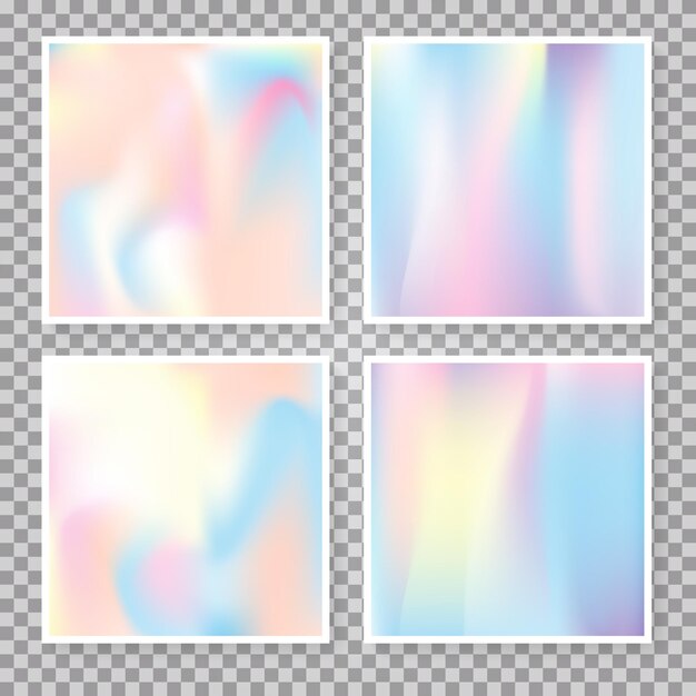 Conjunto de fondos abstractos holográficos