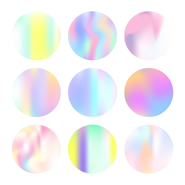 Conjunto de fondos abstractos holográficos