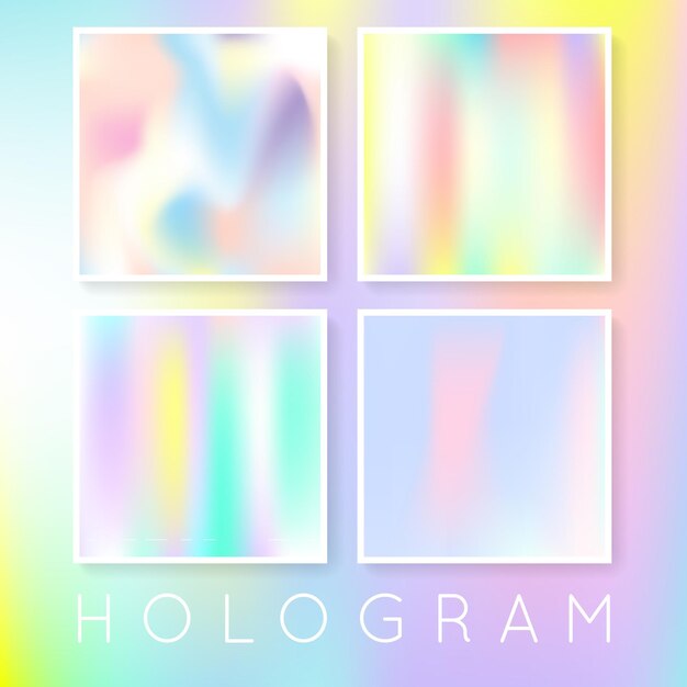 Conjunto de fondos abstractos holográficos