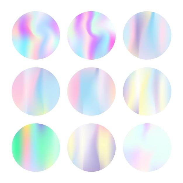 Conjunto de fondos abstractos holográficos