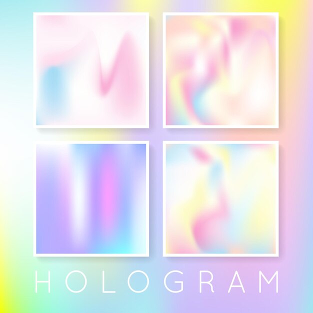 Conjunto de fondos abstractos holográficos