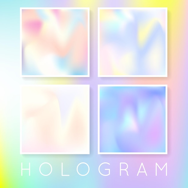 Conjunto de fondos abstractos holográficos