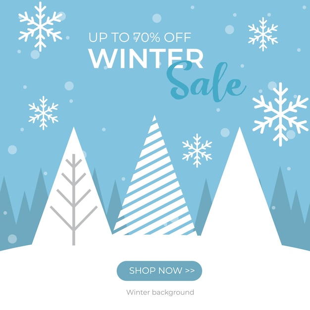 Conjunto de fondos abstractos de invierno para historias de redes sociales Coloridas pancartas de invierno con copos de nieve cayendo árboles de nieve uso de escenas invernales para invitaciones a eventos vales de descuento