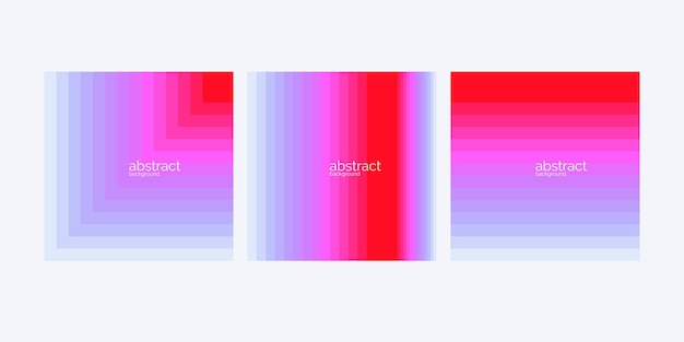 Conjunto de fondos abstractos con rayas de colores brillantes ilustración vectorial