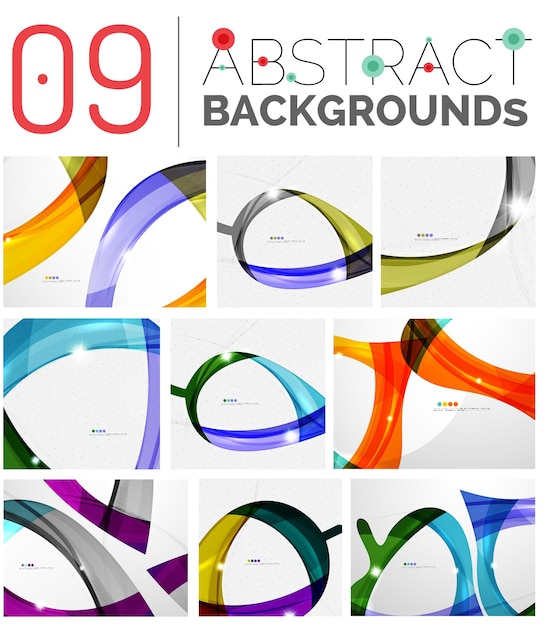 Conjunto de fondos abstractos